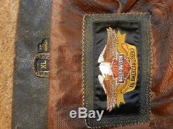 Harley Davidson Men's Billings Distressed Brown Leather Jacket XL