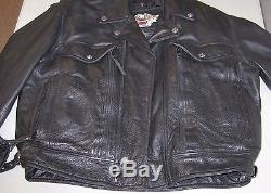 Harley Davidson Men's Black Leather Jacket Mint Condition Size XL