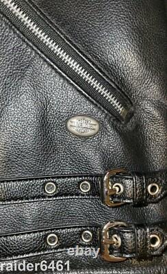Harley Davidson Men's Blk Leather Jacket Basic Skins USA Made Large 95100-97VM