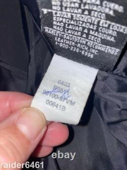 Harley Davidson Men's Blk Leather Jacket Basic Skins USA Made Large 95100-97VM