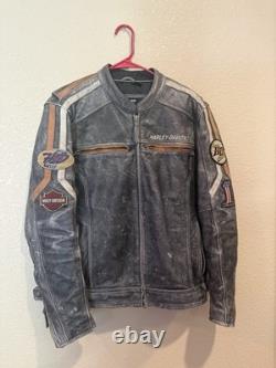 Harley Davidson Men's Boulevard Distressed Leather MED Jacket 97170-13VM