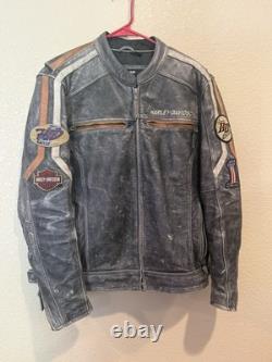 Harley Davidson Men's Boulevard Distressed Leather MED Jacket 97170-13VM