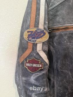 Harley Davidson Men's Boulevard Distressed Leather MED Jacket 97170-13VM