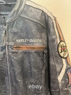 Harley Davidson Men's Boulevard Distressed Leather MED Jacket 97170-13VM