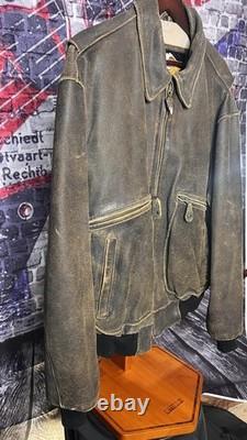 Harley-Davidson Men's Brown Leather Jacket Large L An American Legend Lined