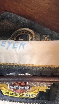 Harley-Davidson Men's Brown Leather Jacket Large L An American Legend Lined