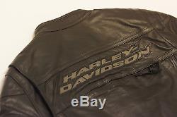 Harley Davidson Men's COMPETITION III 3 Leather Jacket Body Armor XL 98024-12VM