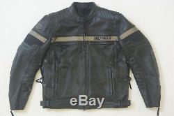 Harley Davidson Men's EVOLUTION Reflective Black Leather Jacket XL 98068-14VM