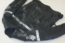 Harley Davidson Men's EVOLUTION Reflective Black Leather Jacket XL 98068-14VM
