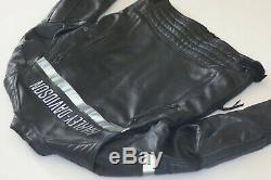 Harley Davidson Men's EVOLUTION Reflective Black Leather Jacket XL 98068-14VM