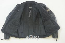 Harley Davidson Men's EVOLUTION Reflective Black Leather Jacket XL 98068-14VM