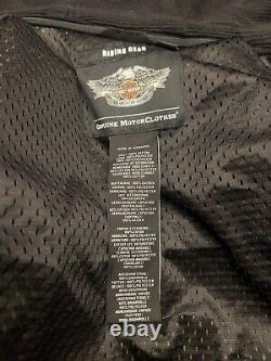 Harley Davidson Men's Green Padded Military Motorcycle Jacket Cotton Canvas XL