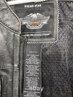 Harley-Davidson Men's Leather Jacket Size L Black RN 103819 Sold As Is