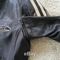 Harley Davidson Men's Leather Jacket size 2XL Tall -VERY COOL