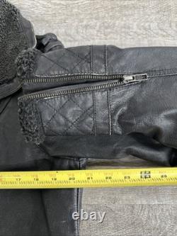Harley Davidson Men's Leather Motorcycle Biker Jacket Desert Storm Vet Patch XL