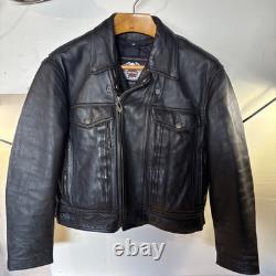 Harley-Davidson Men's Leather Riding Jacket W Liner Med RN 103819 CA 03402