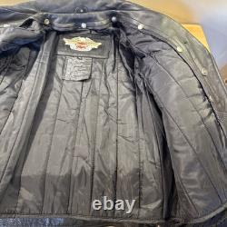 Harley-Davidson Men's Leather Riding Jacket W Liner Med RN 103819 CA 03402