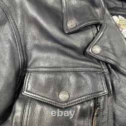 Harley-Davidson Men's Leather Riding Jacket W Liner Med RN 103819 CA 03402