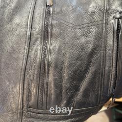 Harley-Davidson Men's Leather Riding Jacket W Liner Med RN 103819 CA 03402