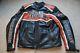 Harley-Davidson Men's M Black / Orange Classic Cruiser Leather Jacket 98118-08
