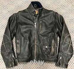 Harley Davidson Men's (M. +) PANHEAD' Convertible Leather Jacket, Patina