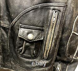 Harley Davidson Men's (M. +) PANHEAD' Convertible Leather Jacket, Patina