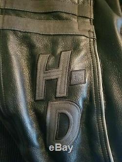 Harley Davidson Men's Milestone Reflective Black Leather Jacket 2X MINT