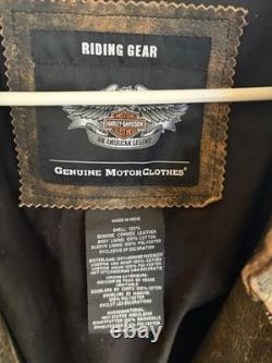Harley-Davidson Men's Miramar Distressed Leather Jacket, Brown 97128-16VM