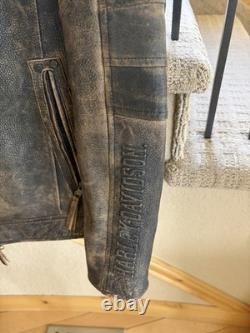 Harley-Davidson Men's Miramar Distressed Leather Jacket, Brown 97128-16VM