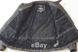Harley Davidson Men's Passing Link Distressed Leather B&S Jacket 2XL 98074-14VM
