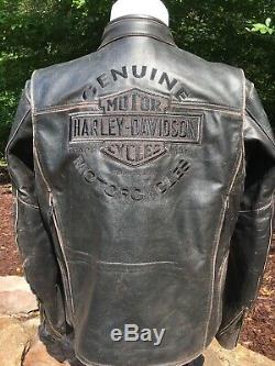 Harley Davidson Men's ROADWAY Brown Distressed Leather Jacket 98002-11V ...
