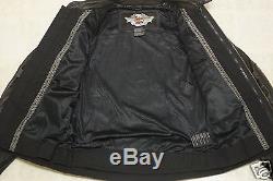 Harley Davidson Men's Reflective Blade Swithchback Leather Jacket 2XL 97071-09VM