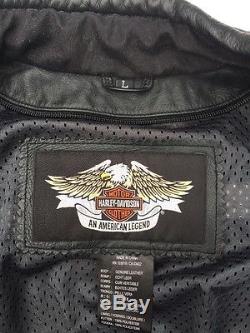 Harley Davidson Men's Reflective Skull Willie G Leather Jacket 98099-07VM Large