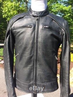 Harley Davidson Men's Reflective Skull Willie G Leather Jacket Large