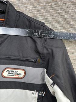 Harley Davidson Men's Riding Jacket Size XL Black White Full Zip