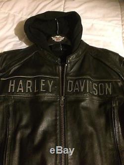 Harley Davidson Men's Road Warrior 3 in 1 Leather Jacket 2 XL 98138-09VM