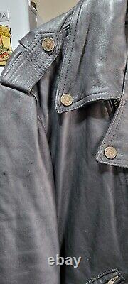 Harley Davidson Men's SHOVELHEAD Black Leather Jacket Size L Made in USA