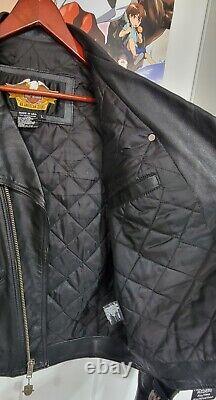 Harley Davidson Men's SHOVELHEAD Black Leather Jacket Size L Made in USA