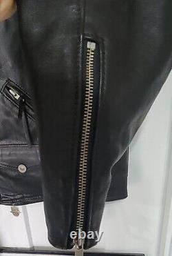 Harley Davidson Men's SHOVELHEAD Black Leather Jacket Size L Made in USA