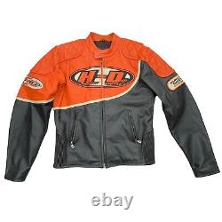 Harley Davidson Men's SPEED Leather Jacket 98144-03VM Orange Racing Medium