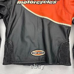 Harley Davidson Men's SPEED Leather Jacket 98144-03VM Orange Racing Medium