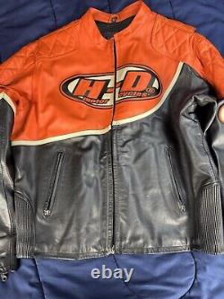 Harley-Davidson Men's SPEED Leather Jacket 98144-03VM Orange Racing Men's XL