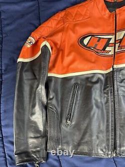 Harley-Davidson Men's SPEED Leather Jacket 98144-03VM Orange Racing Men's XL