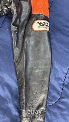 Harley-Davidson Men's SPEED Leather Jacket 98144-03VM Orange Racing Men's XL
