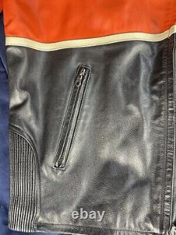 Harley-Davidson Men's SPEED Leather Jacket 98144-03VM Orange Racing Men's XL