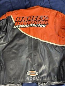 Harley-Davidson Men's SPEED Leather Jacket 98144-03VM Orange Racing Men's XL
