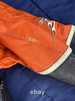 Harley-Davidson Men's SPEED Leather Jacket 98144-03VM Orange Racing Men's XL