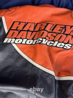Harley-Davidson Men's SPEED Leather Jacket 98144-03VM Orange Racing Men's XL