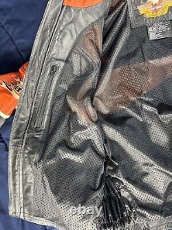 Harley-Davidson Men's SPEED Leather Jacket 98144-03VM Orange Racing Men's XL