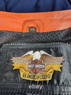 Harley-Davidson Men's SPEED Leather Jacket 98144-03VM Orange Racing Men's XL